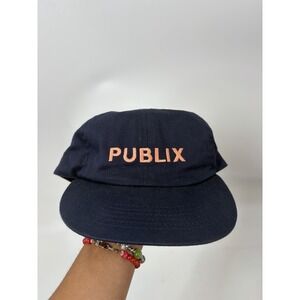 VTG Publix Hat Snapback USA Navy Employee Uniform Cap 90s Grocery Supermarket